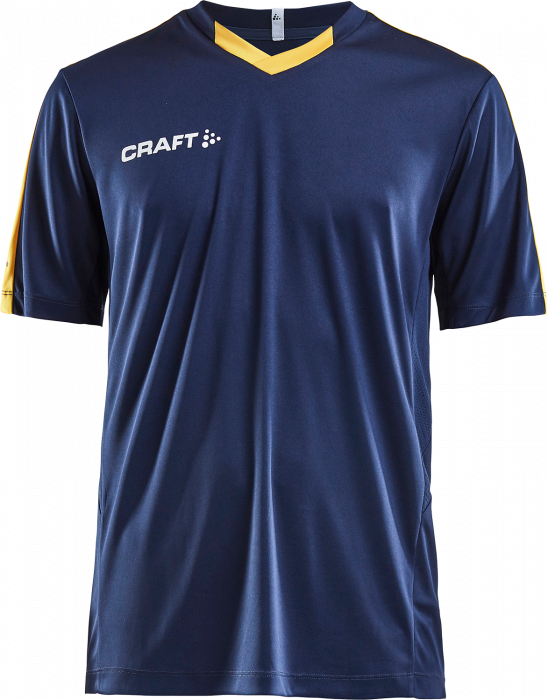 Craft - Progress Contrast Jersey - Marineblauw & geel