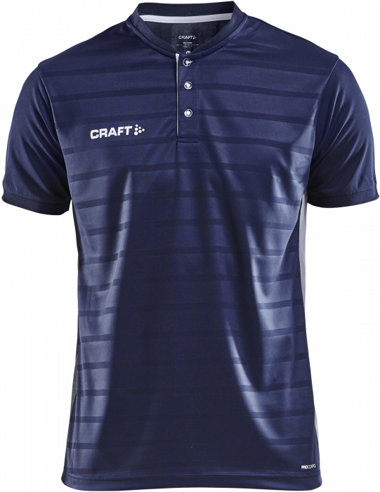 Craft - Pro Control Button Jersey Junior - Navy blå & hvid
