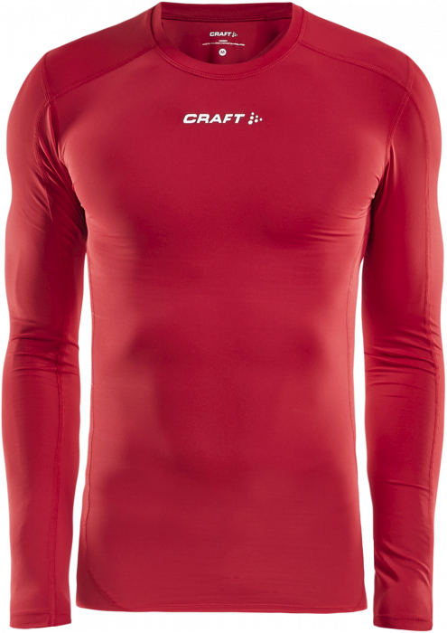 Craft - Pro Control Kompressions T-Shirt Langærmet - Rød & hvid