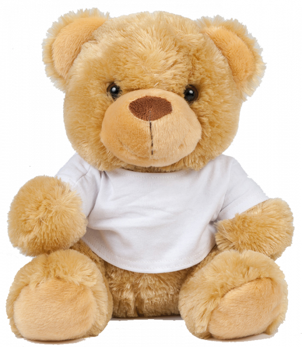 Sportyfied - Mascot Teddy In Tshirt - Lysebrun