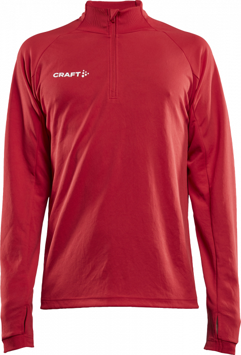 Craft - Evolve Shirt With Half Zip Junior - Red