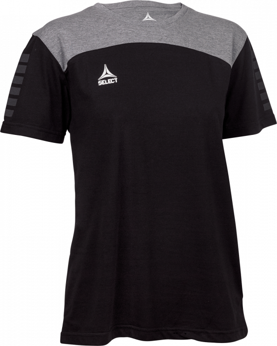 Select - Oxford T-Shirt Women - Black & melange grey